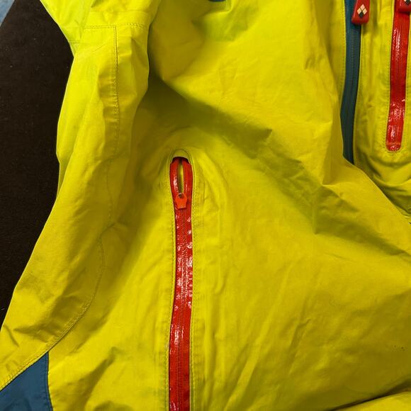 Montbell Jacket Womens Small Blue Yellow Charmoz Parka Well Loved Outdoor Winter - Picture 5 of 8